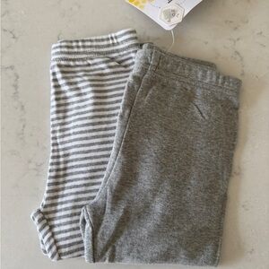 Burt’s Bee’s Baby Grey and Stripe Pants